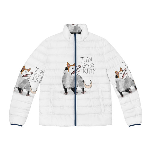 Puffer jacket with cute kitty design