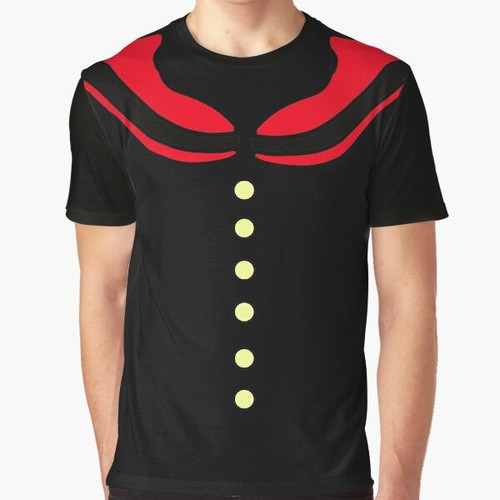 Man wearing a Popeye inspired graphic t-shirt costume for Halloween