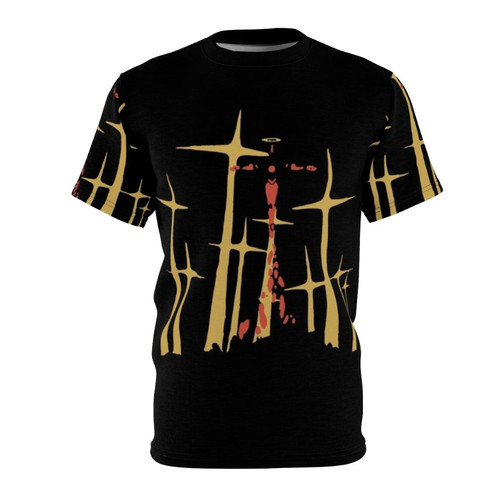 Retro-styled Neon Genesis Evangelion inspired anime t-shirt design