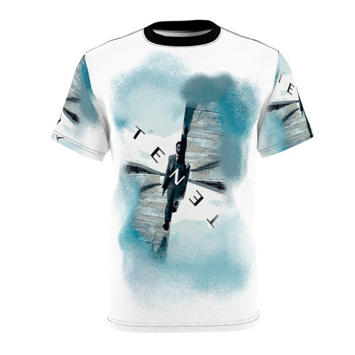 Tenet-inspired creative movie t-shirt featuring unique Christopher Nolan film art design