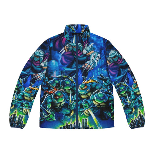 Retro TMNT Hyper Stone Puffer Jacket featuring the Teenage Mutant Ninja Turtles