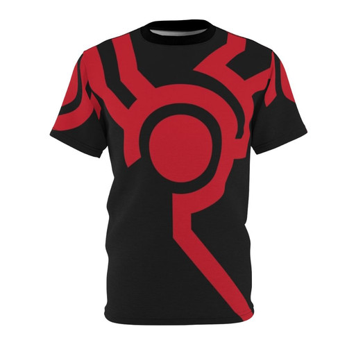 Techno dot graphic t-shirt with a minimalist, computer-inspired design