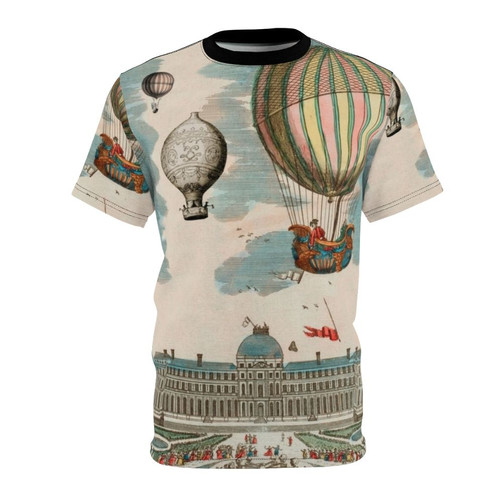 Vintage hot air balloons illustration on a t-shirt