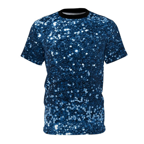 Navy blue t-shirt with a simulated glitter look