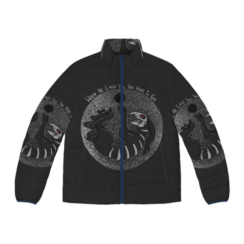 Black Rabbit Puffer Jacket with Watership Down-inspired design
