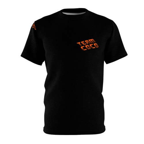 Isometric design t-shirt featuring Conan O'Brien's Team Coco logo