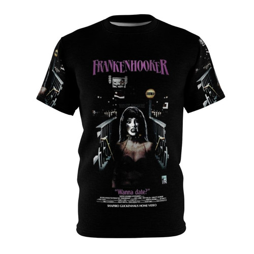 Vintage-style t-shirt featuring the Frankenhooker movie cover art