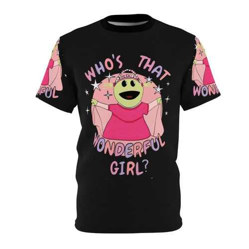 A high-quality T-shirt featuring a design inspired by the beloved Nanalan cartoon series, showcasing the wonderful girl character.