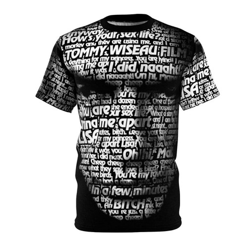 T-shirt featuring iconic quotes and characters from the cult classic film The Room
