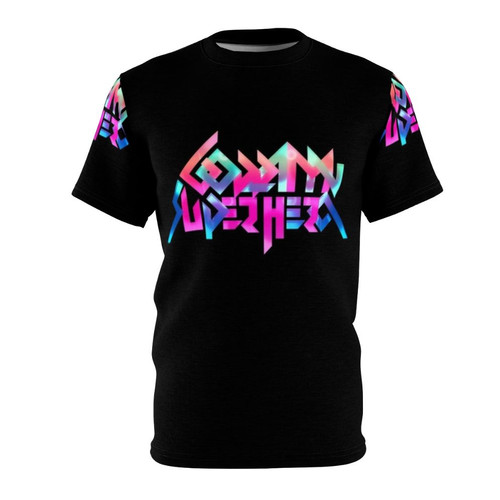 Retro inspired graphic t-shirt design featuring a stylized superhero for fans of the No More Heroes video game series