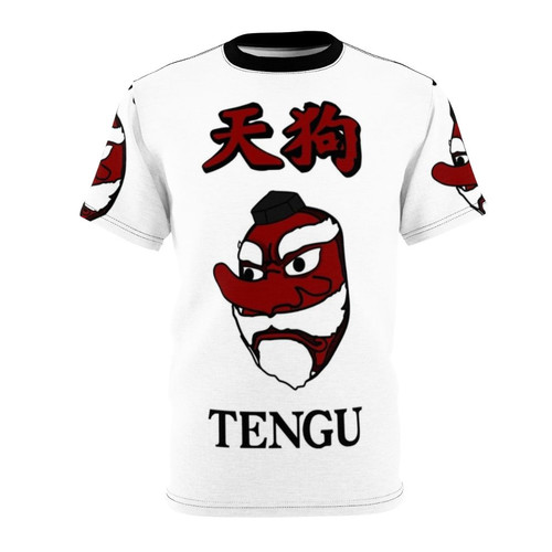 Stylish T-shirt featuring a Tengu, a mythical Japanese creature with a long nose, inspired by the No More Heroes video game series.