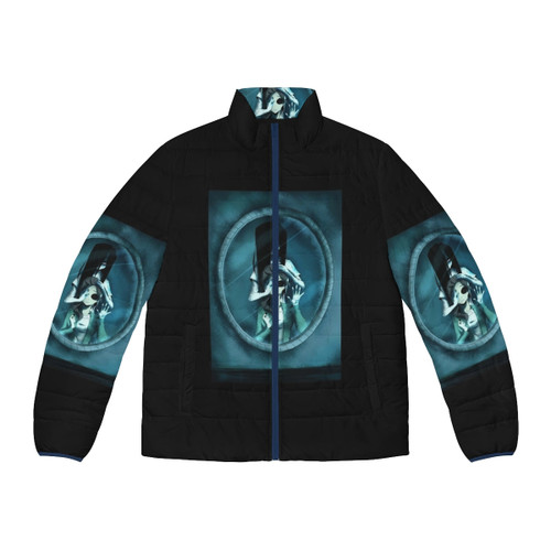The Ring 3 Rebirth Puffer Jacket featuring a horror-inspired design