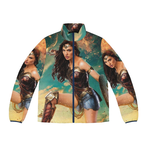 Super Heroine Amazon Puffer Jacket featuring Gal Gadot's Wonder Woman style