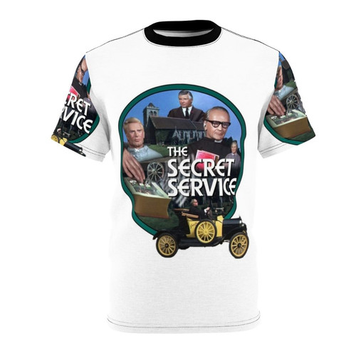 Graphic AOP t-shirt featuring a government agency design