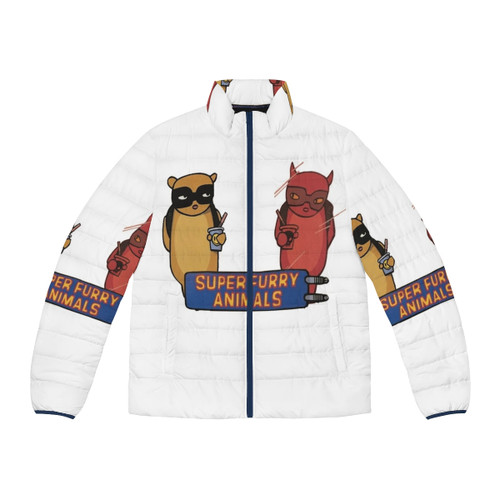 Super Furry Animals Radiator Puffer Jacket - 90s Alternative Music Inspired Design