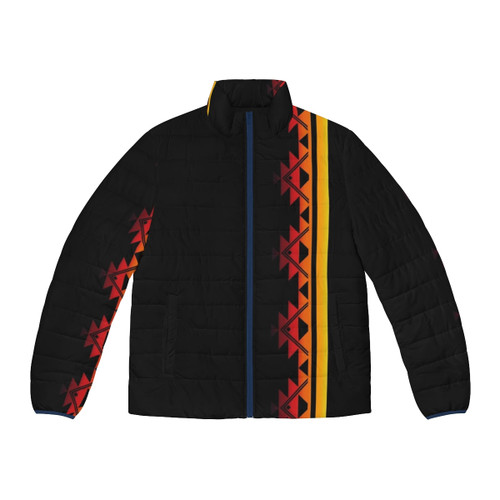 Sunset Mountain Design Klamath Tribes Indigenous Puffer Jacket