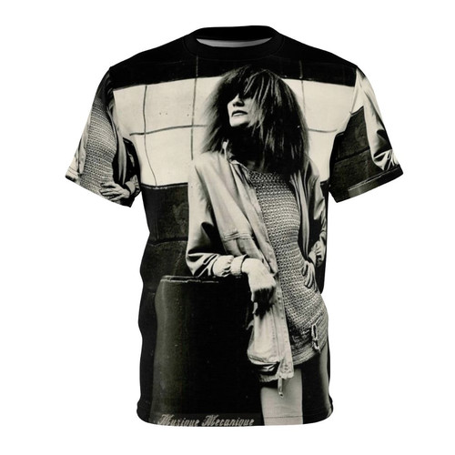 Experimental electronic music t-shirt featuring avant-garde composer Carla Bley