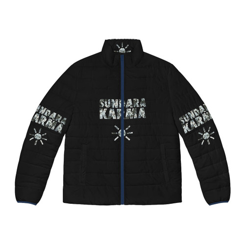 Sundara Karma Flower Logo Puffer Jacket for Indie Rock Fans