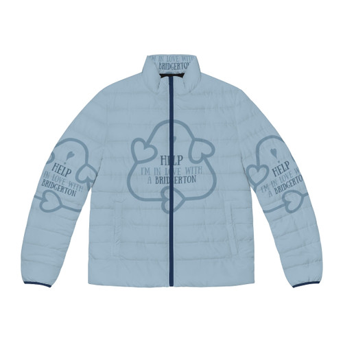Bridgerton-inspired puffer jacket with Regency-era flair