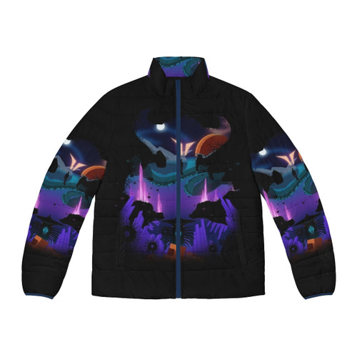 Subnautica Below Zero layered puffer jacket with gear for cold weather gaming