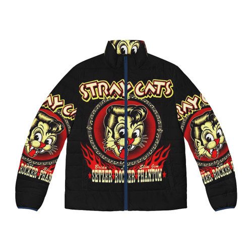 Stray Cats Brian Setzer Rockabilly Puffer Jacket