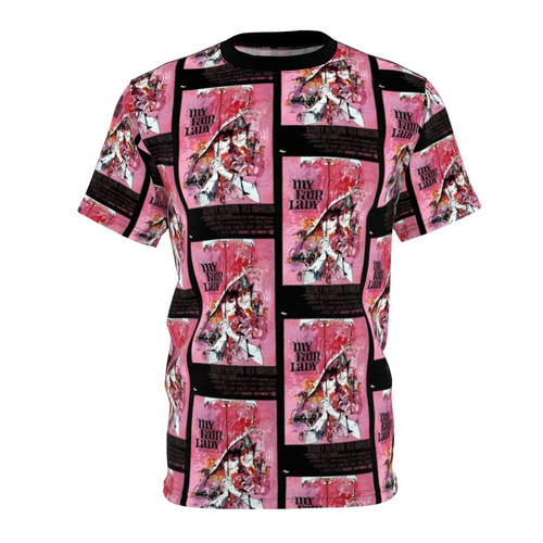 Vintage-style t-shirt featuring Audrey Hepburn's iconic character from the classic film My Fair Lady.