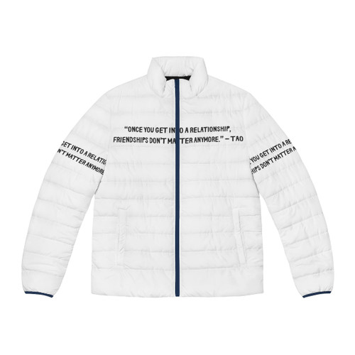 Heartstopper gang puffer jacket featuring characters Charlie Spring and Nick Nelson