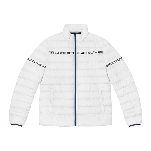 Heartstopper gang puffer jacket, featuring Charlie, Nick, and the Heartstopper friend group