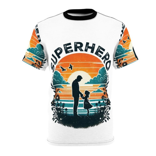 Superhero Dad T-Shirt with Father and Daughter Graphic