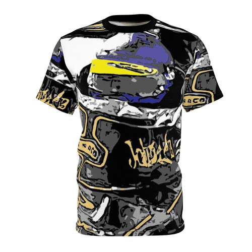 Vintage motorsport-inspired t-shirt featuring Ronnie Peterson, the legendary Swedish Formula One driver.