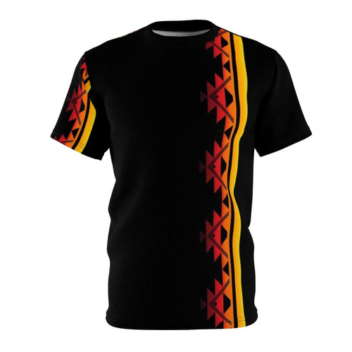 Sunset mountain design with Klamath tribes inspired artwork on a high-quality t-shirt