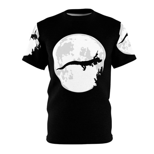 Retro 80s fantasy movie t-shirt design featuring Falkor the luck dragon from The Neverending Story