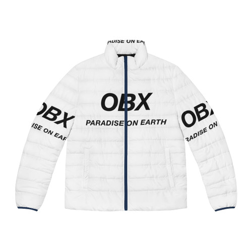 Puffer jacket in the Outer Banks of North Carolina