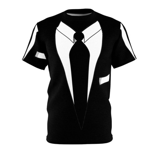 Fashionable t-shirt with suit-inspired design for a smart, elegant appearance