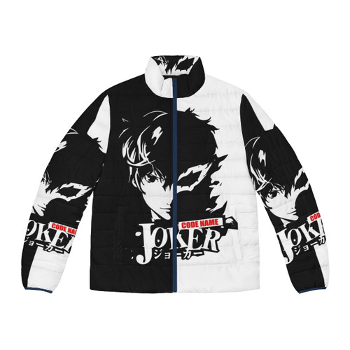 Persona 5 The Dark Side Puffer Jacket featuring the protagonist Joker