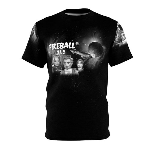 Retro Fireball XL5 t-shirt featuring the classic 1960s British sci-fi animated series