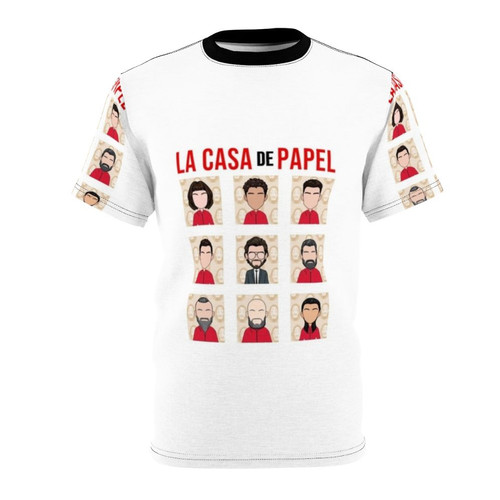 Money Heist Cast T-shirt, featuring the main characters from the popular Netflix series