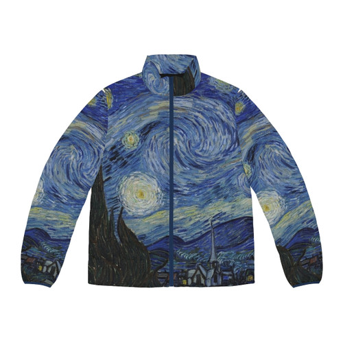 Starry Night Van Gogh Puffer Jacket with Artistic Design