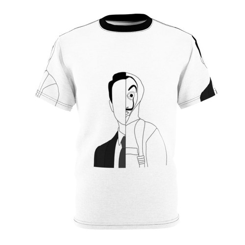 AOP t-shirt featuring a half portrait of Berlin from the popular Netflix series Money Heist (La Casa de Papel)