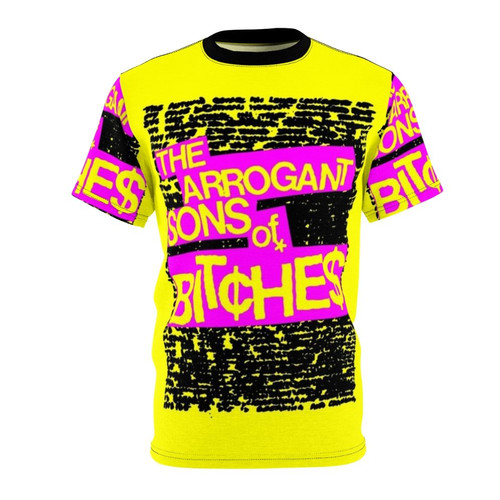 Punk rock graphic t-shirt with "A 0B" design, inspired by Jeff Rosenstock and the Arrogant Sons of Bitches