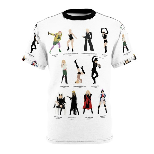 Artistic t-shirt design featuring an evolution of pop art inspired by the iconic band Queen