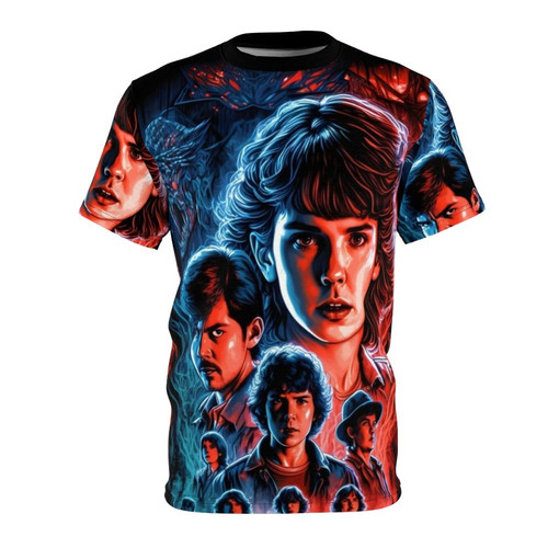 Stranger Things Japanese-style t-shirt with colorful, anime-inspired graphics
