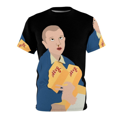 Stranger Things Eleven inspired all over print t-shirt