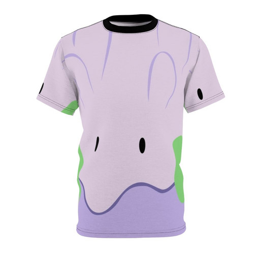 Retro-style flower power floral pattern t-shirt with vibrant colors and psychedelic design