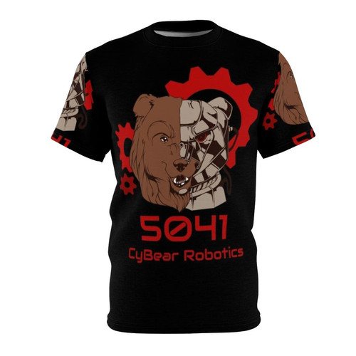Cybears-inspired robot design printed on a high-quality t-shirt