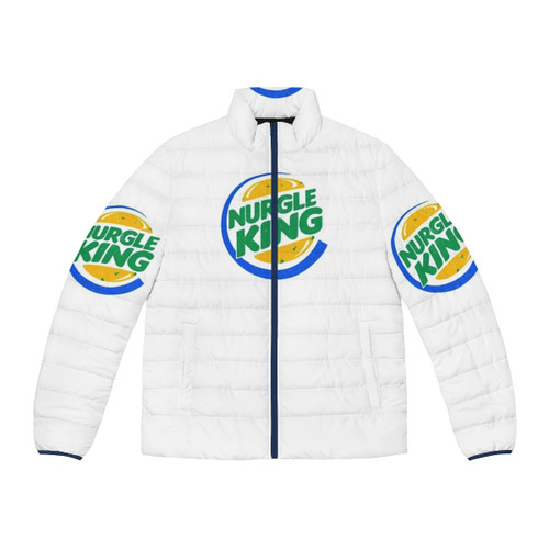 Nurgle King Puffer Jacket, a stylish and dark fantasy-inspired jacket for Blood Bowl and tabletop wargaming enthusiasts