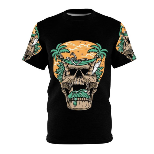 Vibrant kneeboarding digital art design on a high-quality t-shirt