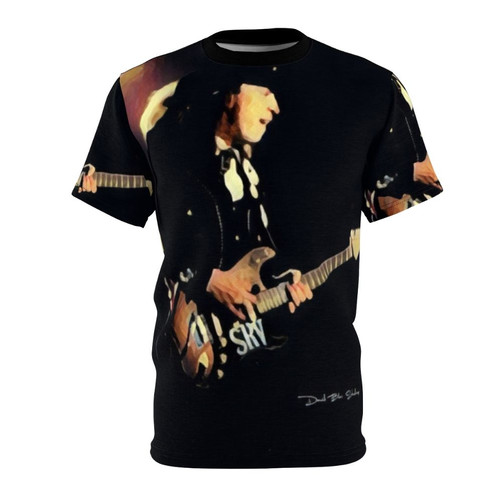 Stevie Ray Vaughan Inspired Graphic T-Shirt featuring a modern, artistic design with guitar, music, and blues elements
