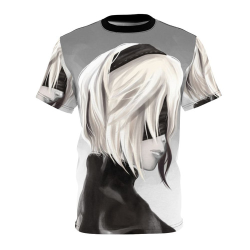 Anime-inspired digital illustration of the character 2B from Nier Automata, featuring a goddess-like design with a unicorn.