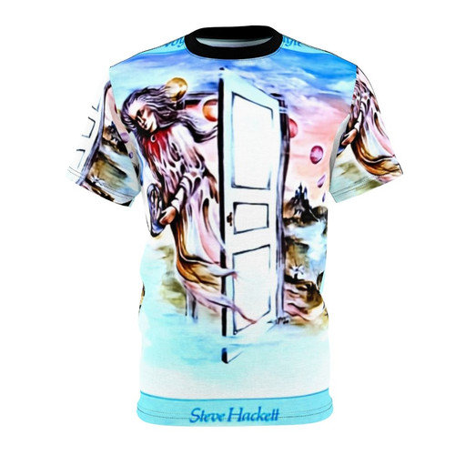 Vintage-style t-shirt with Steve Hackett's Voyage of the Acolyte album artwork